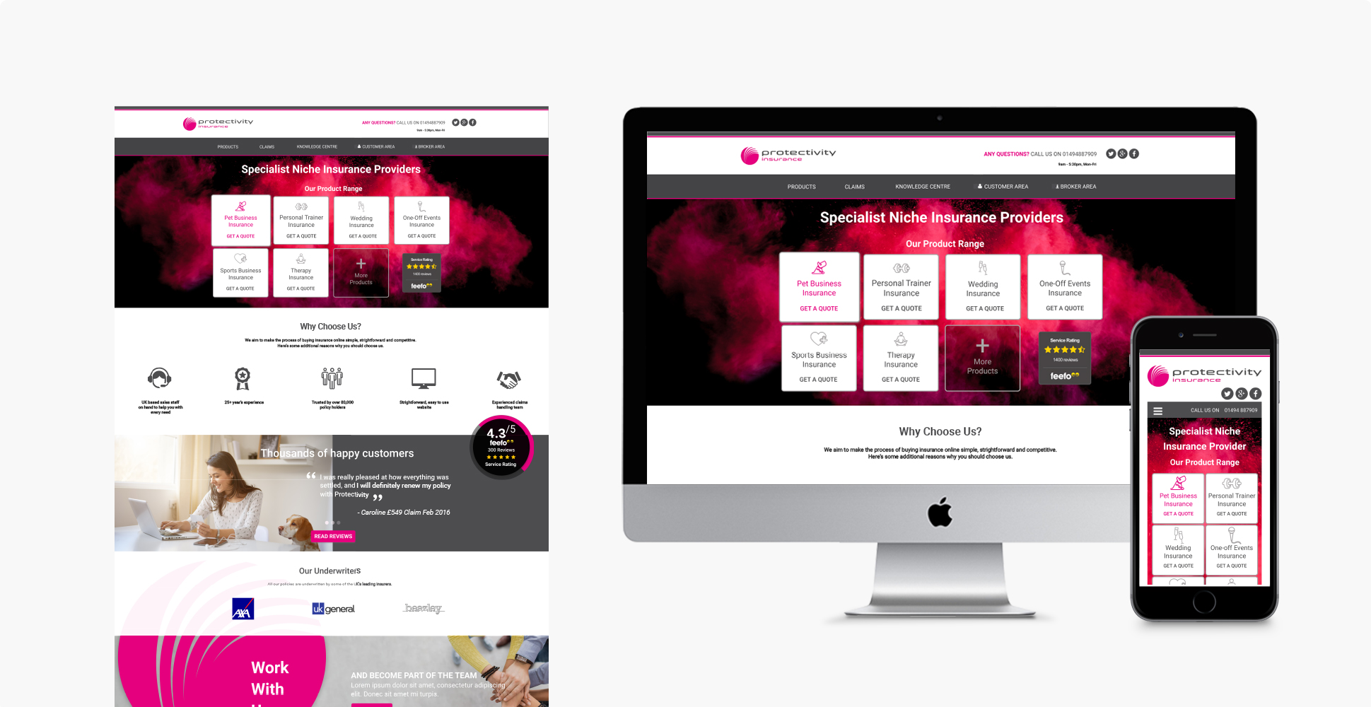 protectivity-website design